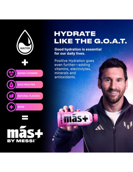 Bebida Deportiva Más+ por Messi 500ml Limón Lime League