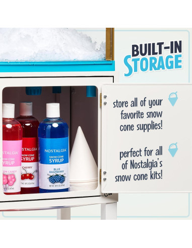 Máquina de Hielo Raspado Nostalgia SCC399 - Carrito Retro Blanco