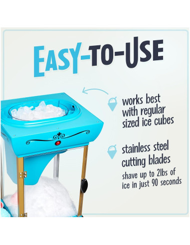 Máquina de Hielo Raspado Nostalgia SCC399 - Carrito Retro Blanco