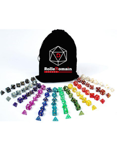 Juego de Dados Poliedricos DND Rolledomain 84 Piezas con Bolsa 2