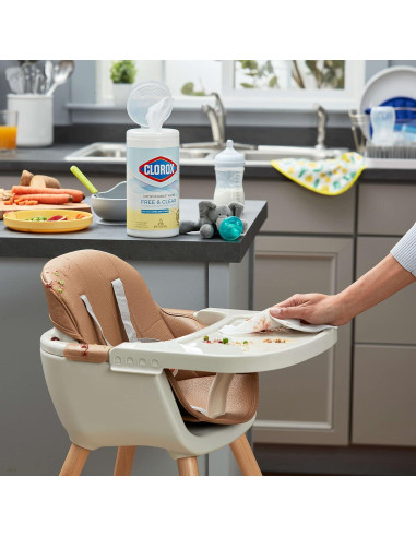 Toallitas de limpieza Clorox Free & Clear 75 unidades aroma limón