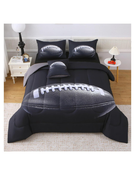 Conjunto de Edredón Temático de Fútbol JQinHome 6 Piezas