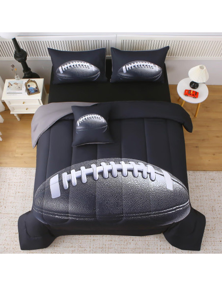 Conjunto de Edredón Temático de Fútbol JQinHome 6 Piezas