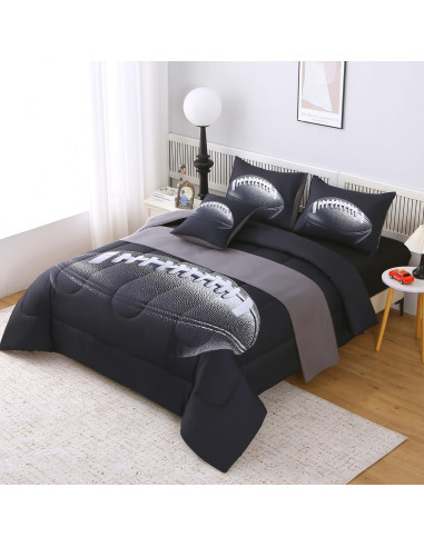 Conjunto de Edredón Temático de Fútbol JQinHome 6 Piezas