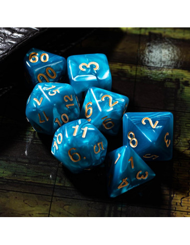 Juego de Dados Poliedricos DND Rolledomain 84 Piezas con Bolsa