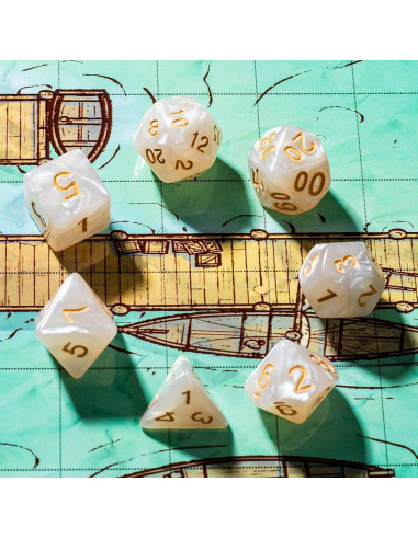 Juego de Dados Poliedricos DND Rolledomain 84 Piezas con Bolsa