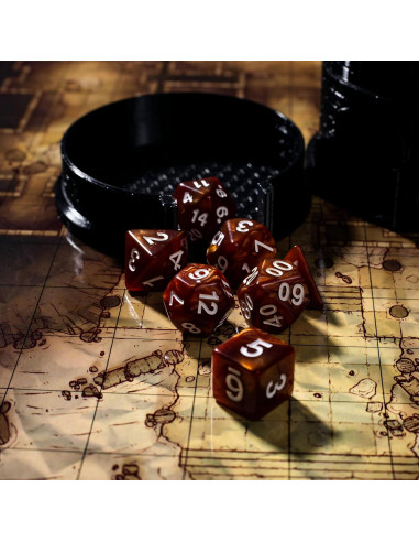 Juego de Dados Poliedricos DND Rolledomain 84 Piezas con Bolsa