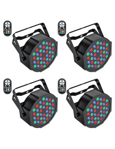 Luces de escenario LED U`King 36W RGB 4 paquetes DMX