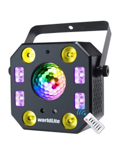 Luces de escenario WorldLite VES691 LED 5 en 1 con control remoto