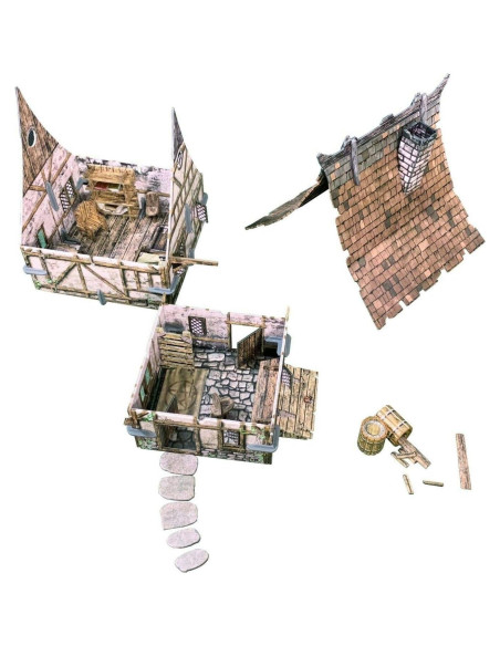 Casa de Pueblo Modular Sistemas de Batalla 28-35mm Fantasía