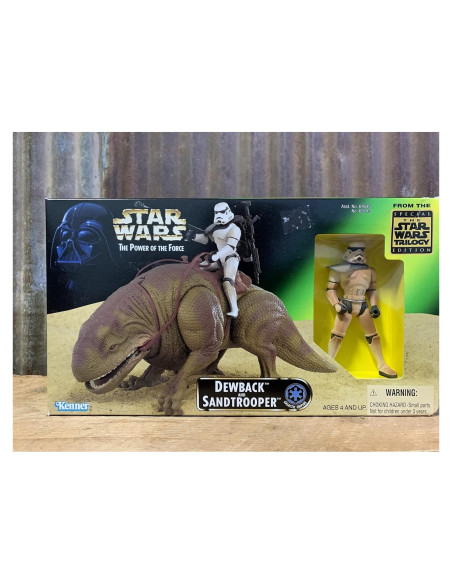 Figuras Star Wars Mattel Dewback y Sandtrooper 28.7x14.5cm