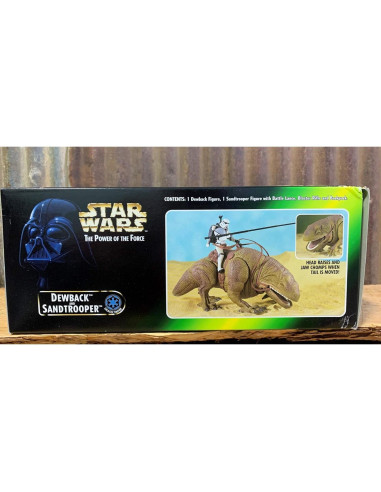 Figuras Star Wars Mattel Dewback y Sandtrooper 28.7x14.5cm