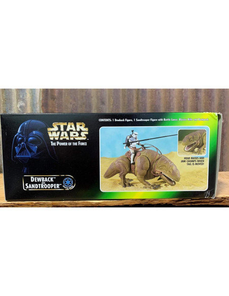 Figuras Star Wars Mattel Dewback y Sandtrooper 28.7x14.5cm
