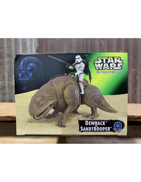 Figuras Star Wars Mattel Dewback y Sandtrooper 28.7x14.5cm