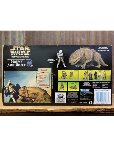 Figuras Star Wars Mattel Dewback y Sandtrooper 28.7x14.5cm