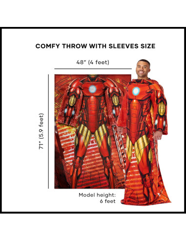 Manta Comoda Iron Man Northwest 122x180 cm Multicolor