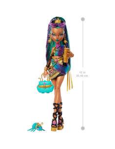 Muñeca Nefera De Nile Monster High con 7 Accesorios y Mascota 2