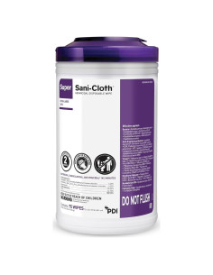 Toallitas Germicidas Desechables Super Sani-Cloth 65 Unidades
