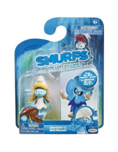 Figuras coleccionables Smurfs Jakks Smurfette y Blossom 5.72 cm 2