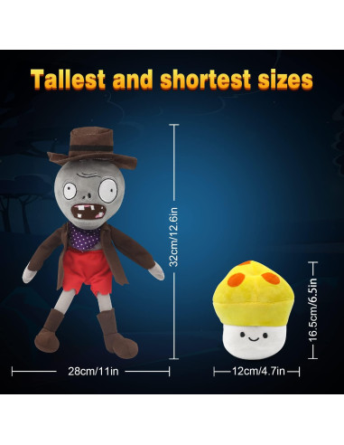 Conjunto de Juguetes de Peluche Plantas vs Zombies 20 PCS