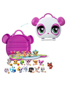 Littlest Pet Shop Colección de Recoger y Exhibir Panda Rosa - 19 Figuras y Accesorios