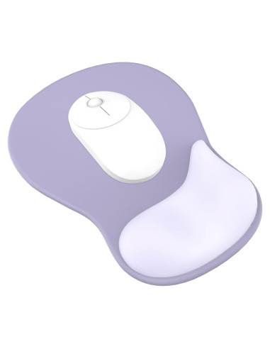 Almohadilla para Mouse Ergonómica eulps con Reposamuñecas Gel Púrpura
