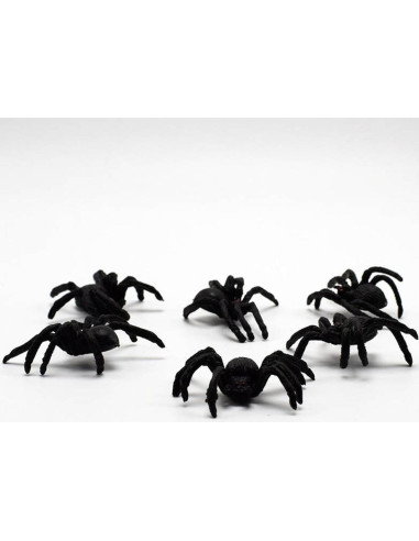 Juego de 25 Arañas de Plástico Realistas RIDMARK para Halloween