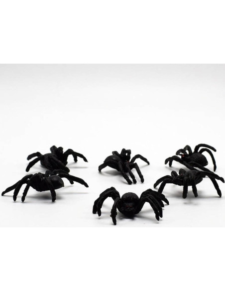 Juego de 25 Arañas de Plástico Realistas RIDMARK para Halloween