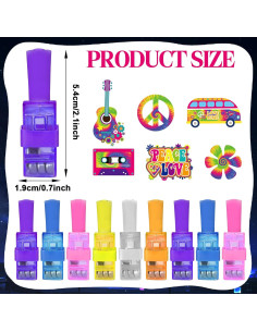 36 Luces de Dedo LED Retro 1960s Oitnlaughter - Fiesta Temática 2