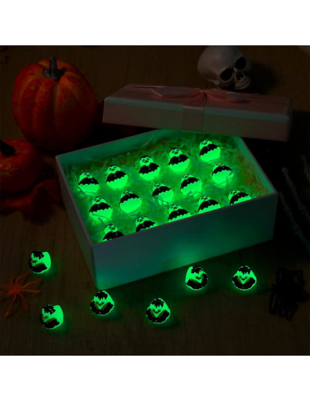 50 Patitos Zombie Luminiscentes Halloween 2x2 cm PVC