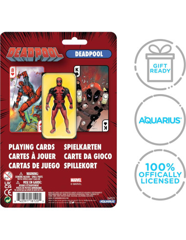Baraja de Cartas Premium Marvel Deadpool AQUARIUS 54 Piezas
