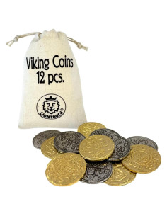 Conjunto de Monedas Vikingas Liontouch - 12 Piezas de Metal