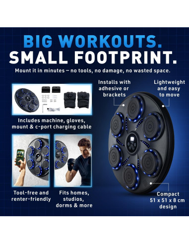 Máquina de Boxeo Musical Prime Axis Strike - Entrenador Interactivo