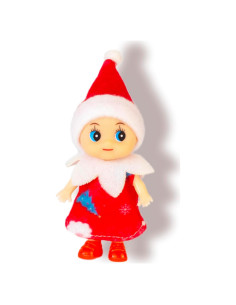 Muñeca Elfo Bebé Pequeño ZTI en Vestido Rojo 10 cm
