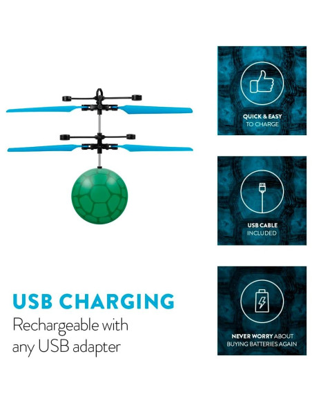 Bola Voladora Leonardo TMNT World Tech Toys - Juguete Interactivo USB Bola Voladora Leonardo TMNT World Tech Toys - Juguete Interactivo USB