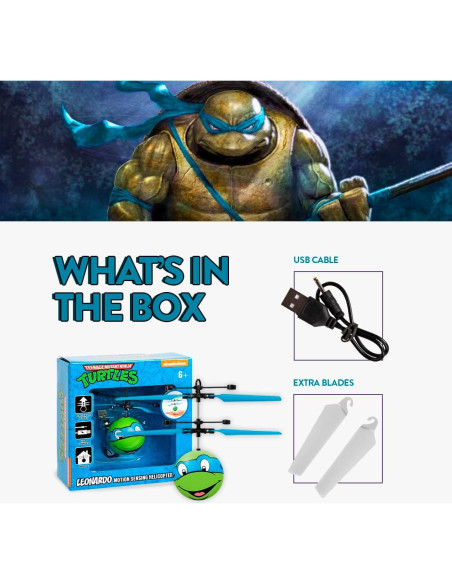 Bola Voladora Leonardo TMNT World Tech Toys - Juguete Interactivo USB Bola Voladora Leonardo TMNT World Tech Toys - Juguete Interactivo USB