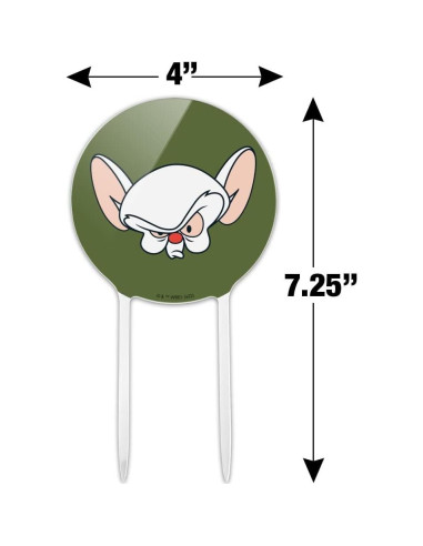 Adorno de Pastel Pinky y Cerebro Acrílico 18.42 cm