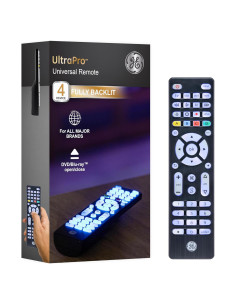 Control Remoto Universal GE 4 Dispositivos Retroiluminado Negro