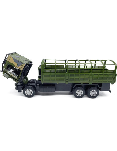 Camión de Transporte Militar VIIGER Diecast Verde 21.6 cm