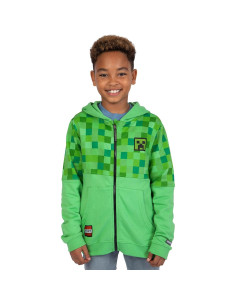 Sudadera con Cremallera Minecraft Creeper Niños Talla 6 a 14 2