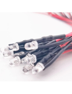 Kit 25 LEDs 3mm Pre Cableados Vrabocry 12V 5 Colores Parpadeantes 2