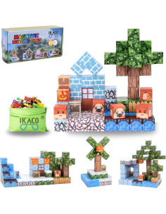 100 Bloques Magnéticos de Construcción IKACO para Niños 3-12 Años 2