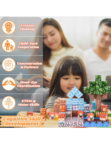 100 Bloques Magnéticos de Construcción IKACO para Niños 3-12 Años