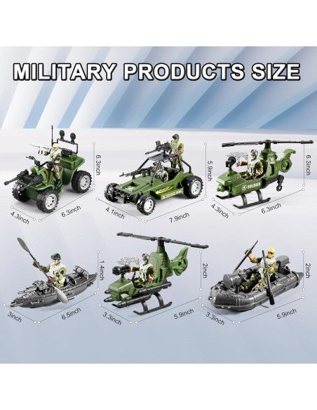 87-en-1 Juguetes de Soldados del Ejército JASSKKBO con Base Militar