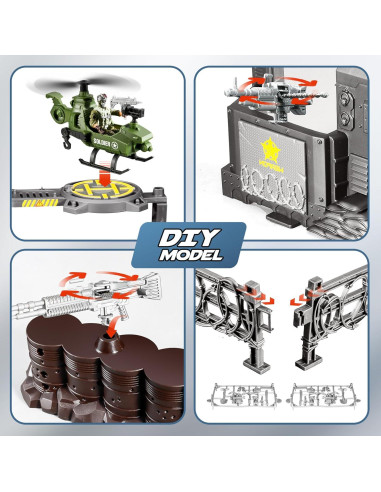 87-en-1 Juguetes de Soldados del Ejército JASSKKBO con Base Militar