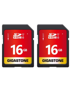 GIGASTONE Tarjeta SD 16GB Paquete de 2 UHS-I Clase 10 Alta Velocidad