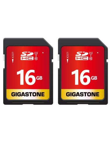 GIGASTONE Tarjeta SD 16GB Paquete de 2 UHS-I Clase 10 Alta Velocidad