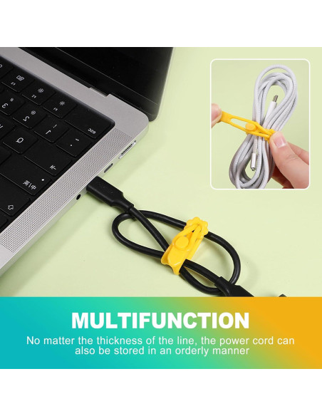 30 Sujetadores de Cable de Silicona KornaDoz Multicolor