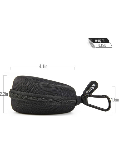 Caja de viaje Cheopz para relojes hasta 50mm, Negro