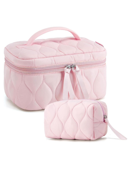 Set de 2 Bolsas de Maquillaje Acolchadas BAGSMART Rosa